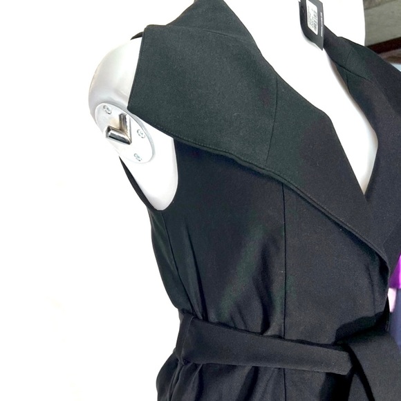 Jarbo $325 Belted Vest Top Pockets Black 0 NWT - Picture 9 of 9